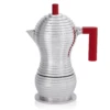 Illy Alessi Pulcina 3 Cup Moka Pot - Red -Coffee Machine AlessiPulcinaMokaPotRed3Cup