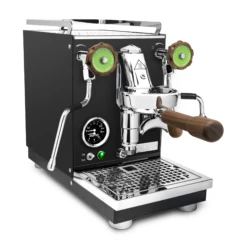 Profitec Pro 400 Espresso Machine In Matte Black With Walnut -Coffee Machine Black Walnut Green
