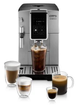 DeLonghi Dinamica ECAM35025SB Espresso Machine -Coffee Machine DinamicaECAM35025SBWhitebackground allcoffeedrinks