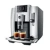JURA E8 Espresso Machine - Chrome (NAA) -Coffee Machine E8 Chrome NAA rightprofile 2xespesso square