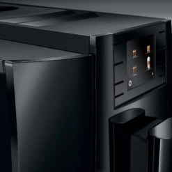 JURA E8 Espresso Machine - Piano Black (NAA) -Coffee Machine E8 Piano Black NAA design closeup square