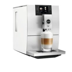 JURA ENA 8 Espresso Machine - White -Coffee Machine ENA 8 Nordic White angle latte macchiato