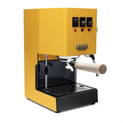 Gaggia Classic Evo Pro Espresso Machine In Sunshine Yellow With Tiger Maple -Coffee Machine GACLASSICEVOPROYLWTM Yellow Maple Single EVO