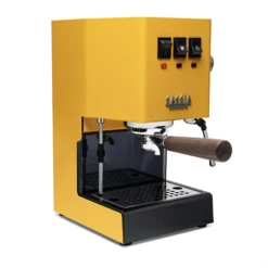 Gaggia Classic Evo Pro Espresso Machine In Sunshine Yellow With Walnut -Coffee Machine GACLASSICEVOPROYLWWL Yellow Walnut Single EVO 2082
