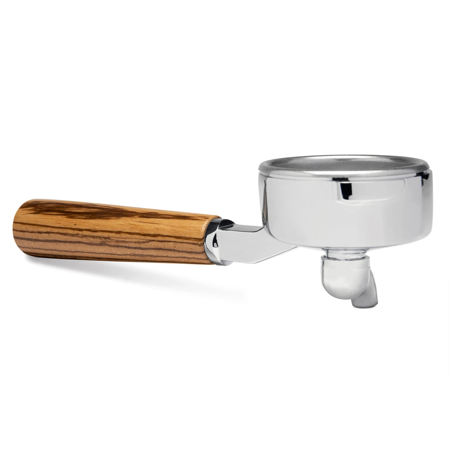 Zebra Wood Single Spout Gaggia Portafilter 3 Zebra Wood Single Spout Gaggia Portafilter