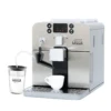 Gaggia Brera Cappuccino Espresso Machine In Silver -Coffee Machine Gaggia BreraSilver Left GlassMilkFrother