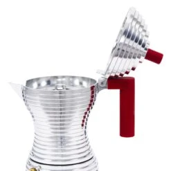 Illy Alessi Pulcina 3 Cup Moka Pot - Red -Coffee Machine IMG 5856