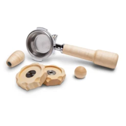 Profitec Pro 400 Espresso Machine In Matte Black With Flow Control And Tiger Maple -Coffee Machine Maple 4411