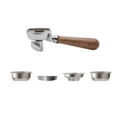 Lelit 58mm Double Spout Coffee Slide Portafilter - Walnut -Coffee Machine PDCPF15 DNA2