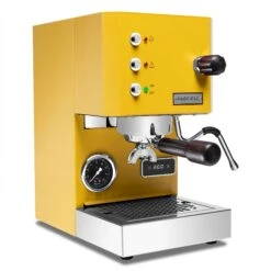 Profitec GO Espresso Machine - Yellow With Blackened Oak