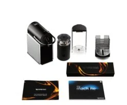 Nespresso Pixie Espresso Machine By DeLonghi With Aeroccino - Aluminum -Coffee Machine Pixie D Alu Indapack Latte DeLonghialt6