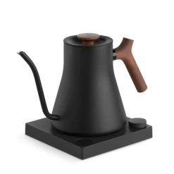 Fellow Stagg EKG Pro 0.9L Pour Over Kettle - Matte Black With Walnut Accents -Coffee Machine StaggEKGPro MatteBlackWalnut WithBase 1