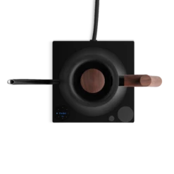 Fellow Stagg EKG Pro Studio Edition 1L Pour Over Kettle - Matte Black With Walnut Accents -Coffee Machine StaggEKGProStudioEdition MatteBlackWalnut TopDown