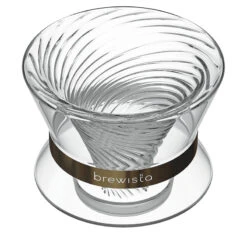 Brewista Tornado Duo Double Wall Glass Dripper -Coffee Machine Tornado Angled