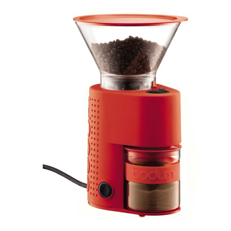 Bodum Bistro Burr Coffee Grinder In Red 3 Bodum Bistro Burr Coffee Grinder In Red