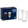 DeLonghi 16.5oz Thermal Glasses - Set Of 2 -Coffee Machine DLSC319DoubleWallThermalGlasses Main