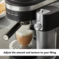 KitchenAid® Automatic Milk Frother Attachment - Onyx Black -Coffee Machine KitchenaidMilkFrotherLifestyle2