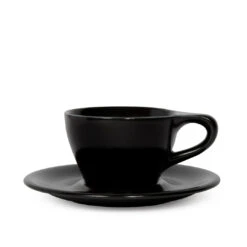 NotNeutral Double Cappuccino Cup And Saucer - Matte Black