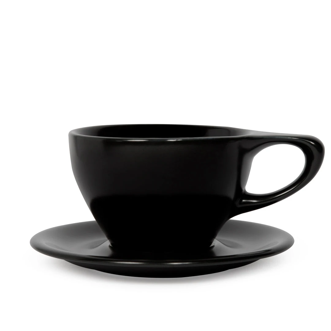 NotNeutral Large Latte Cup And Saucer - Matte Black 3 NotNeutral Large Latte Cup And Saucer - Matte Black