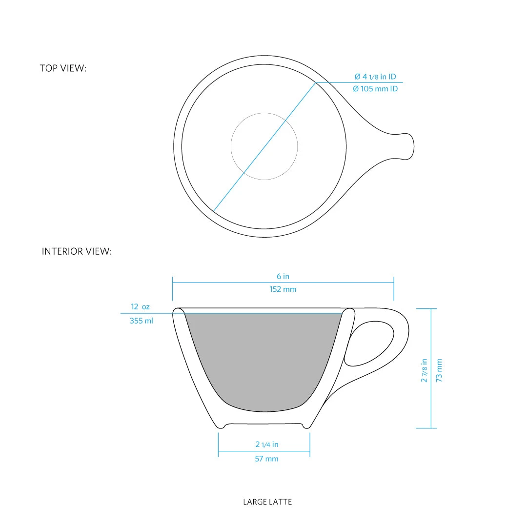 NotNeutral Large Latte Cup And Saucer - Matte Black 4 NotNeutral Large Latte Cup And Saucer - Matte Black - Image 2