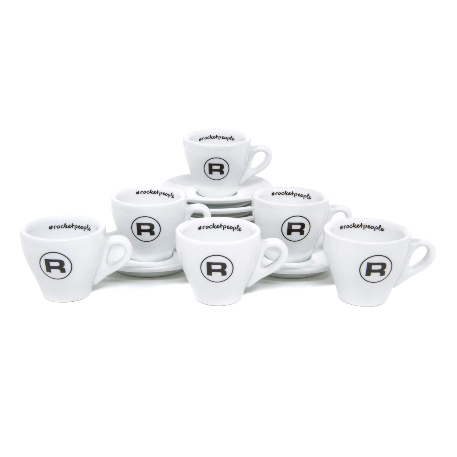 Rocket Espresso 6 Piece Espresso Cup And Saucer Set - White 7 Rocket Espresso 6 Piece Espresso Cup And Saucer Set - White - Image 5