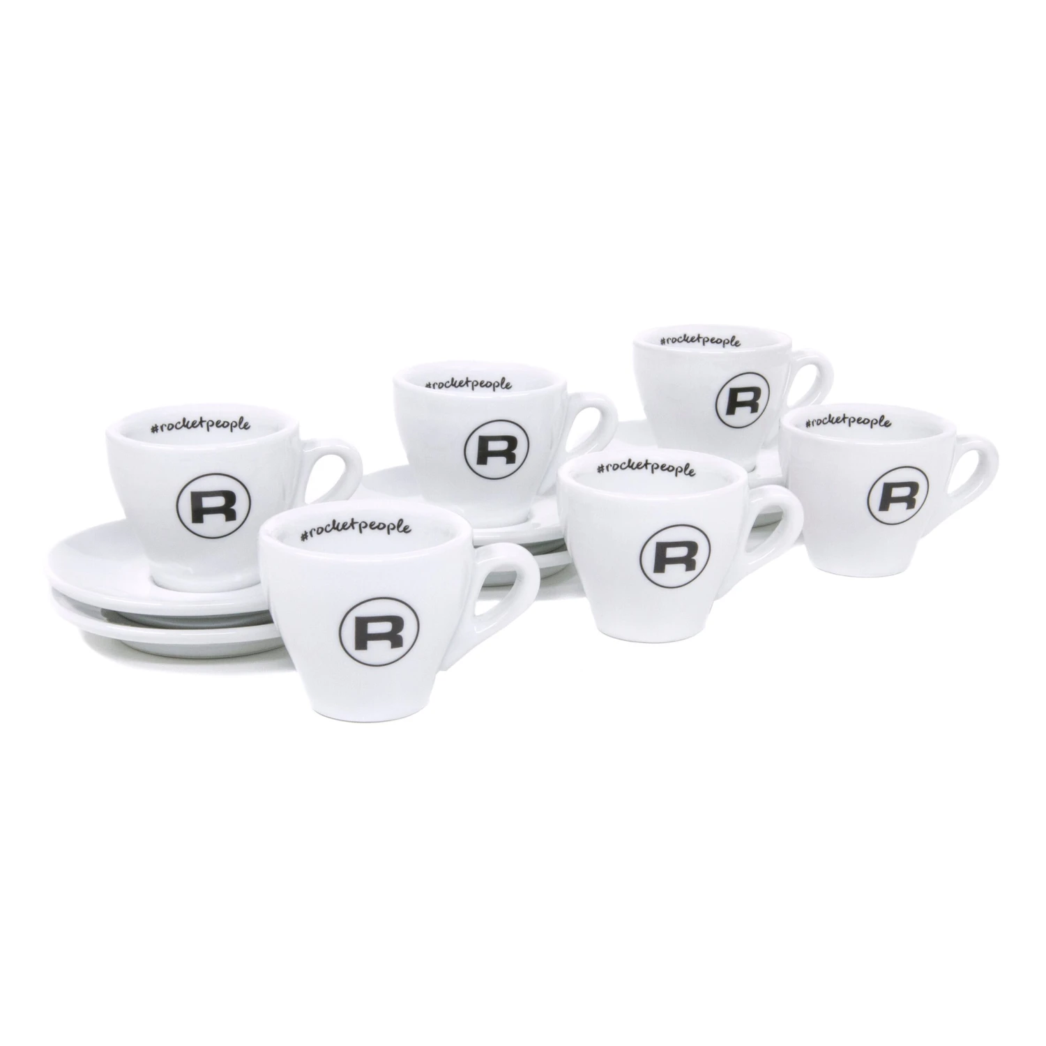 Rocket Espresso 6 Piece Espresso Cup And Saucer Set - White 3 Rocket Espresso 6 Piece Espresso Cup And Saucer Set - White