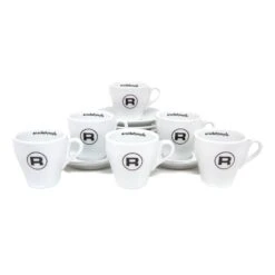 Rocket Espresso 6 Piece Flat White Cup And Saucer Set - White 11 Rocket Espresso 6 Piece Flat White Cup And Saucer Set - White -Coffee Machine REFLATCUP6PCWHT 0483