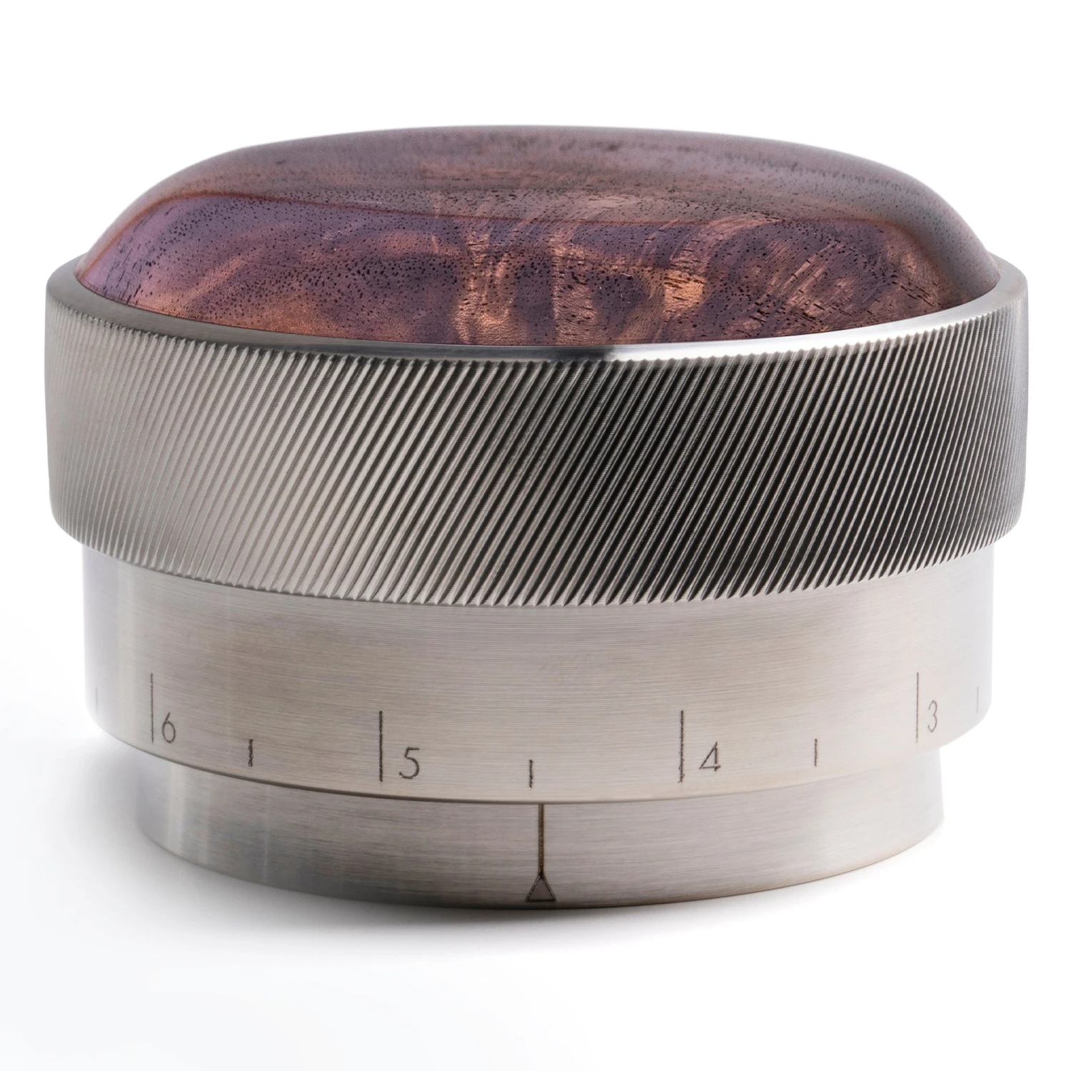 Saint Anthony Industries New Levy Precision Tamping Tool 58.3mm - Curly Walnut 3 Saint Anthony Industries New Levy Precision Tamping Tool 58.3mm - Curly Walnut